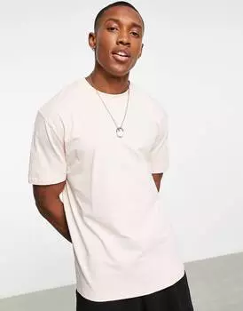 Светло-розовая футболка свободного кроя ASOS DESIGN