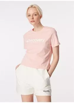 Светло-розовая женская футболка с круглым вырезом D4SL-TST3053 Discovery Expedition, светло-розовый