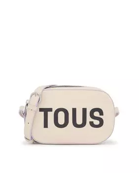 Светло-розовая женская кожаная сумка через плечо с логотипом Lynn Tous, розовый