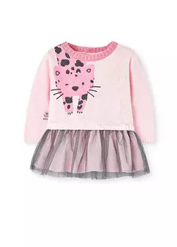 Светло-розовое платье для девочки Boboli