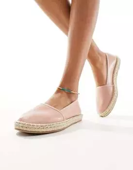 Светло-розовые эспадрильи с закрытым носком ASOS DESIGN Joey