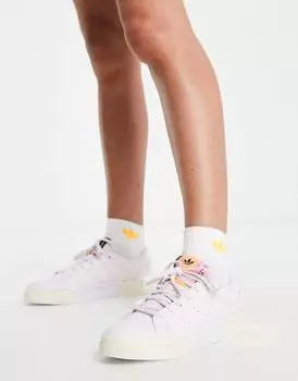 Светло-розовые кроссовки adidas Originals Court Tourino