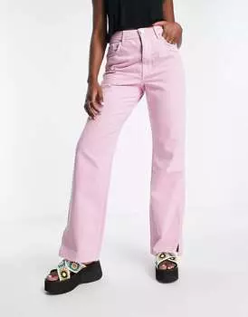 Светло-розовые прямые джинсы River Island в стиле 90-х годов