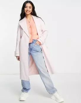 Светло-розовый тренч Miss Selfridge