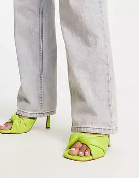 Светло-салатовые туфли-лодочки на перекрученном каблуке ASOS DESIGN Nayden