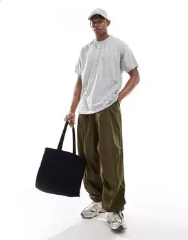 Светло-серая футболка оверсайз DTT из вереска Don't Think Twice