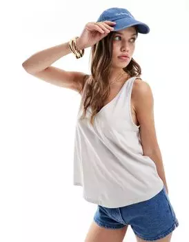 Светло-серая хлопковая майка с круглым вырезом ASOS DESIGN Ultimate