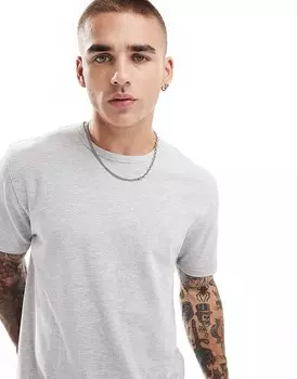 Светло-серая крапчатая структурированная футболка French Connection