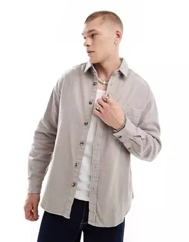 Светло-серая рубашка с карманами ASOS DESIGN