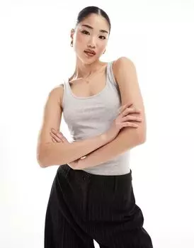 Светло-серая удлиненная майка Vero Moda