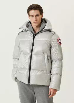 Светло-серое пальто с капюшоном crofton Canada Goose