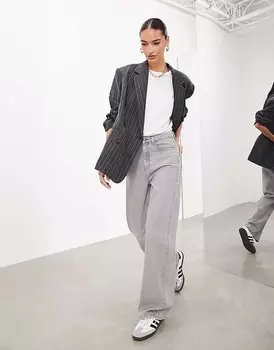 Светло-серые джинсы прямого кроя ASOS EDITION