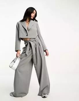 Светло-серые комбинезоны с поясом и поясом ASOS