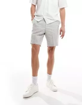 Светло-серые нарядные фактурные шорты River Island