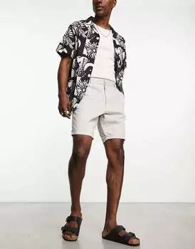 Светло-серые шорты чиносы French Connection