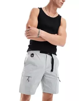 Светло-серые шорты карго Jack & Jones