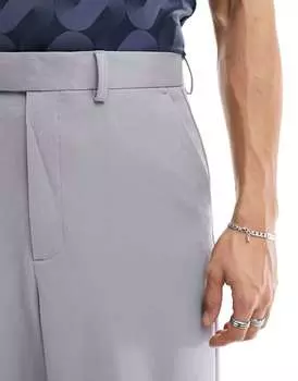 Светло-серые укороченные брюки ASOS
