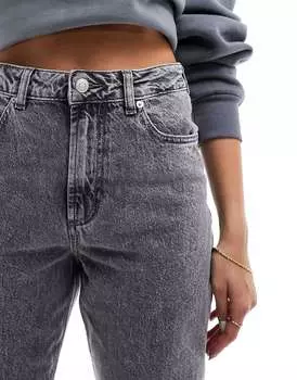 Светло-серые укороченные прямые джинсы в стиле 90-х годов ASOS