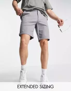 Светло-серые узкие шорты чинос ASOS DESIGN