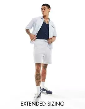 Светло-серые узкие шорты вафельного цвета ASOS DESIGN