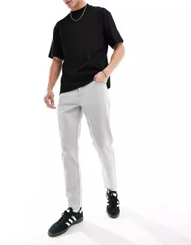 Светло-серые зауженные джинсы ASOS DESIGN