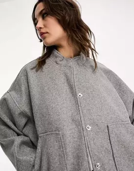 Светло-серый бомбер Noisy May