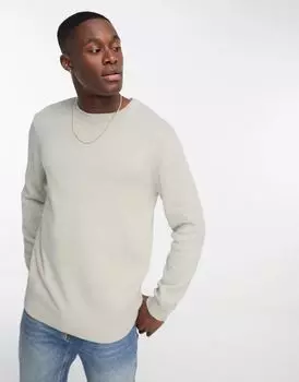 Светло-серый хлопковый джемпер средней плотности ASOS