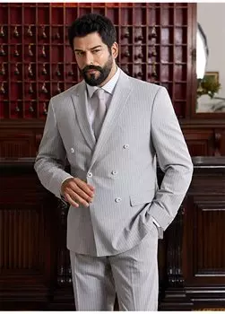Светло-серый мужской костюм 4A3024200005 Altnyldz Classics, серый