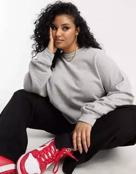 Светло-серый свитшот с рисунком макарон New Love Club