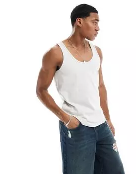 Светло-серый тяжелый жилет ASOS DESIGN