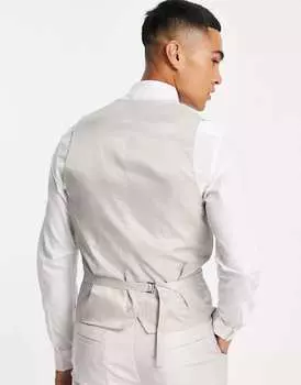 Светло-серый жилет с фактурой добби River Island