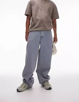 Светло-синие мешковатые джинсы Topman