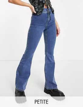 Светло-синие расклешенные брюки Topshop Petite Joni