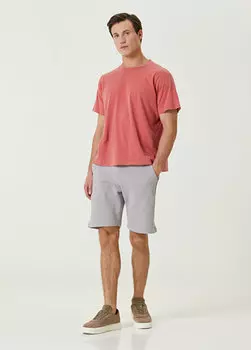 Светло-сиреневые бермуды с поясом на талии John Elliott