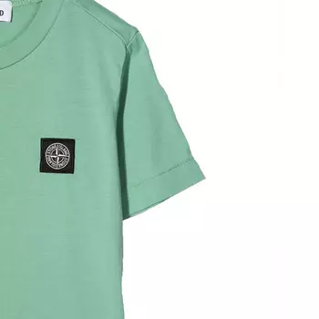 Светло-зеленая футболка с логотипом Stone Island, зеленый