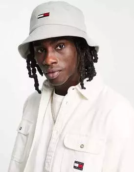 Светло-зеленая панама с логотипом и флагом Tommy Jeans