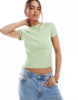Светло-зеленая трикотажная футболка для малышей ASOS DESIGN