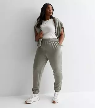 Светло-зеленые джоггеры Curves с манжетами New Look, светло-зеленый