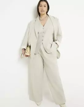 Светло-зеленые широкие брюки River Island