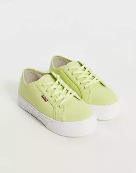Светло-зеленые туфли на платформе с логотипом Levi's