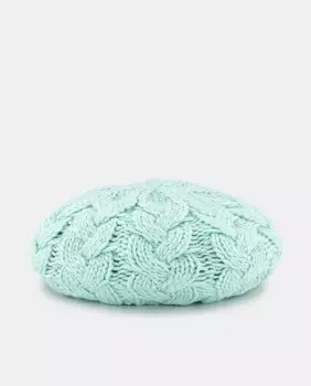 Светло-зеленый вязаный берет с тесьмой Seeberger, светло-зеленый