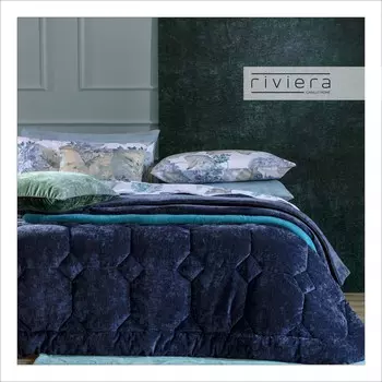 Светлое одеяло из синели – riviera Riviera, синий, размер двуспальная кровать 260 х 270 см.
