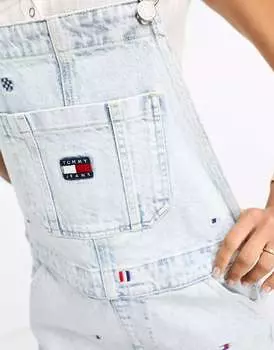 Светлое платье-комбинезон Tommy Jeans