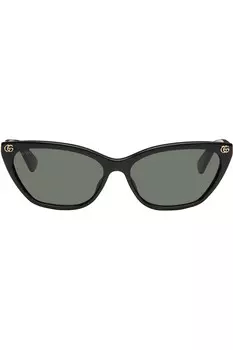 Светлые ацетатные солнцезащитные очки cat eye GG Gucci, черный