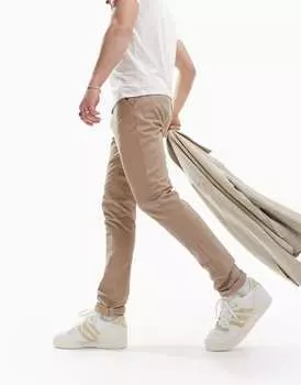 Светлые чиносы скинни ASOS DESIGN