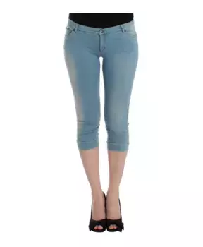 Светлые джинсы капри Ermanno Scervino, синий