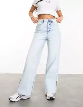 Светлые джинсы с манжетами ASOS DESIGN Weekend Collective