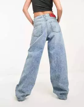 Светлые джинсы широкого кроя HUGO Gisanna Hugo Red