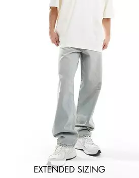 Светлые джинсы широкого кроя с потертостями ASOS DESIGN