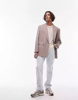 Светлые джинсы свободного кроя Topman
